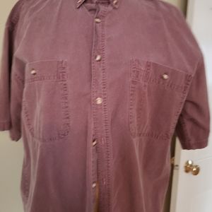 Men's canvas button down shirt